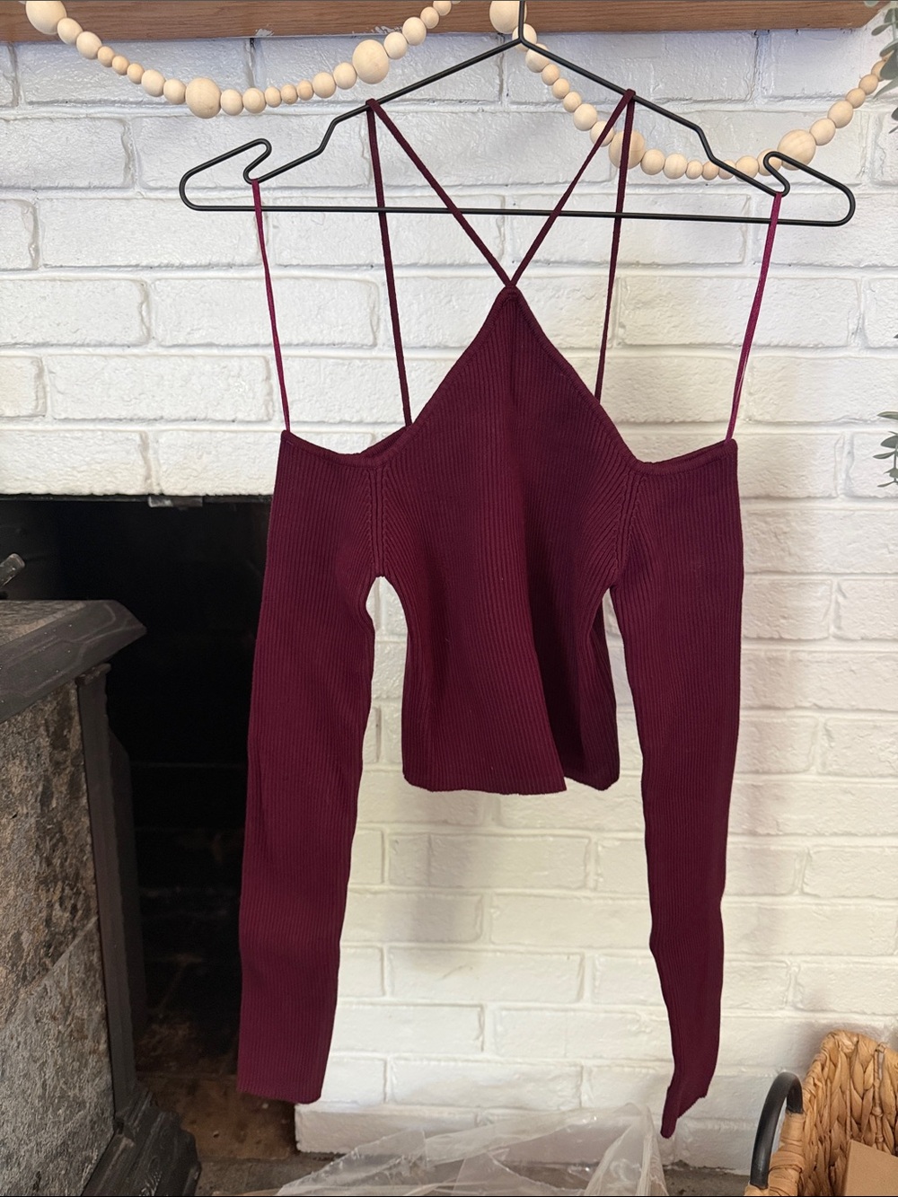 NWOT Garage Cold Shoulder Fitted Sweater | Size XS